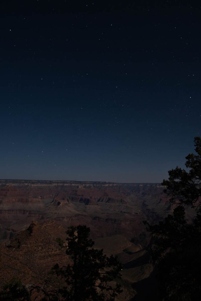 Stars over Grand Canyon National Park.