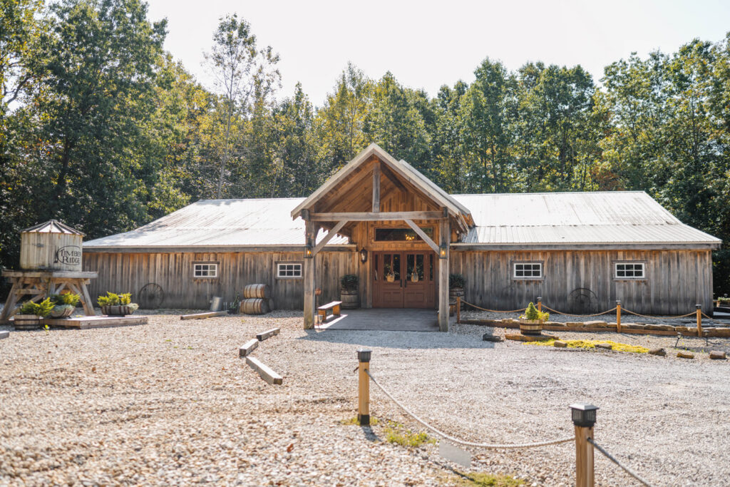 The exterior of The Barn at Timber Ridge.